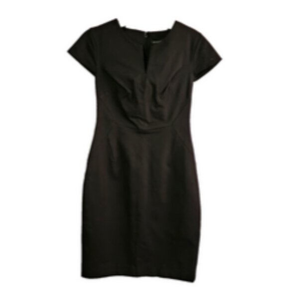Banana Republic Women’s Black Sleeveless Split Neck Sheath Dress Size 0 NWT - Picture 5 of 8